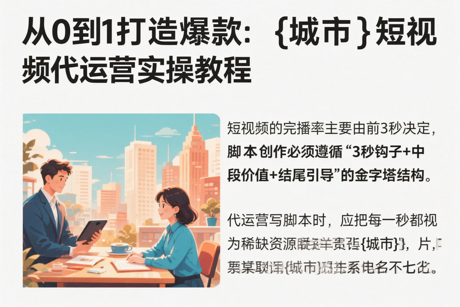 从0到1打造爆款：七台河短视频代运营实操教程
