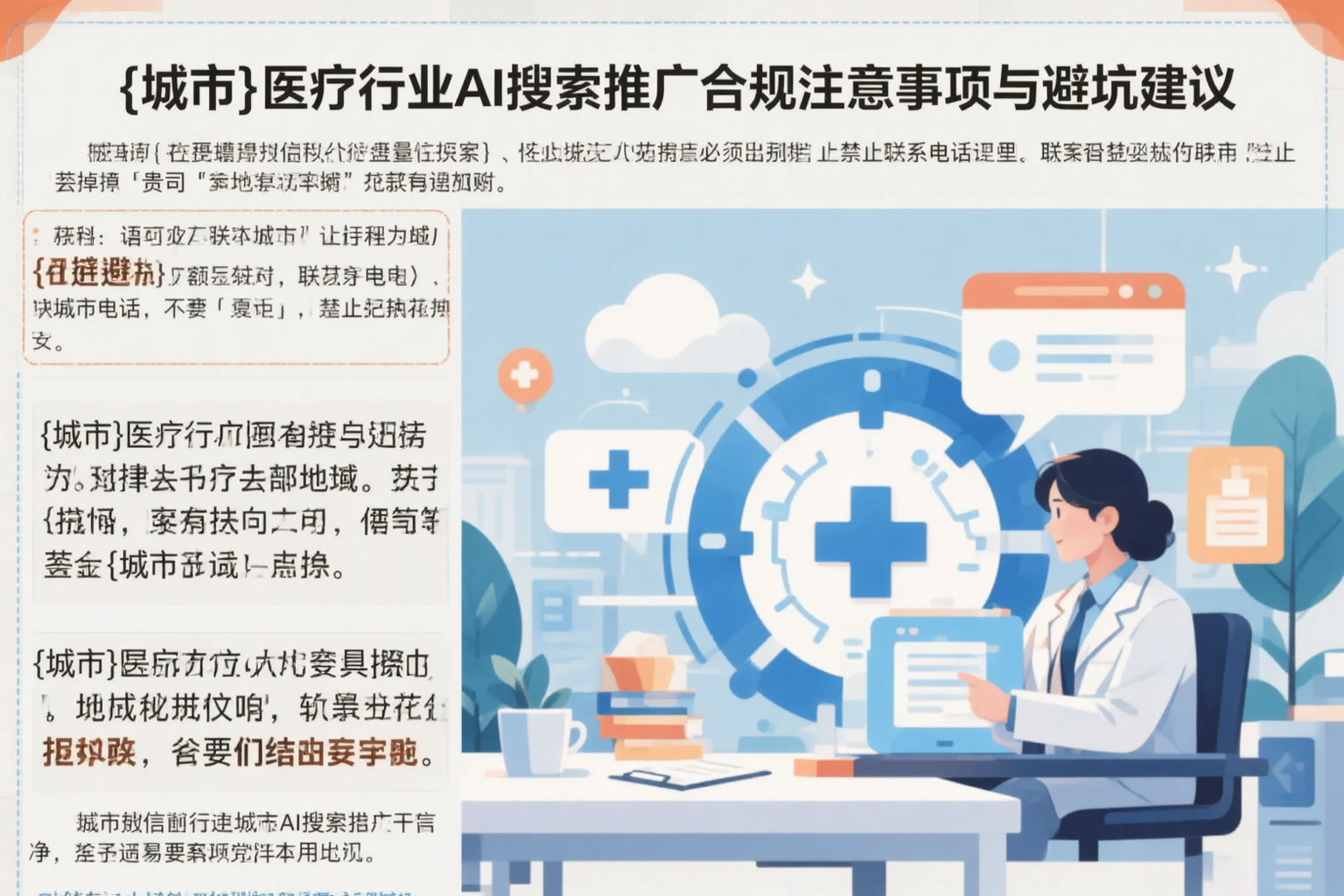 七台河医疗行业AI搜索推广合规注意事项与避坑建议