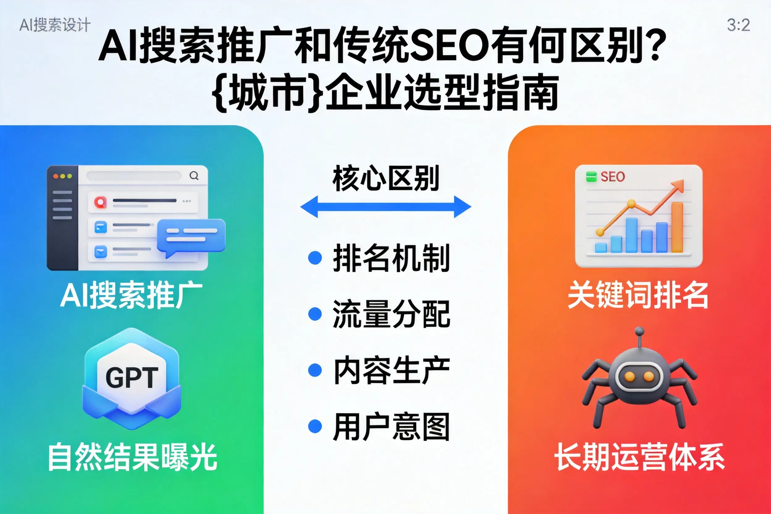 AI搜索推广和传统SEO有何区别？七台河企业选型指南