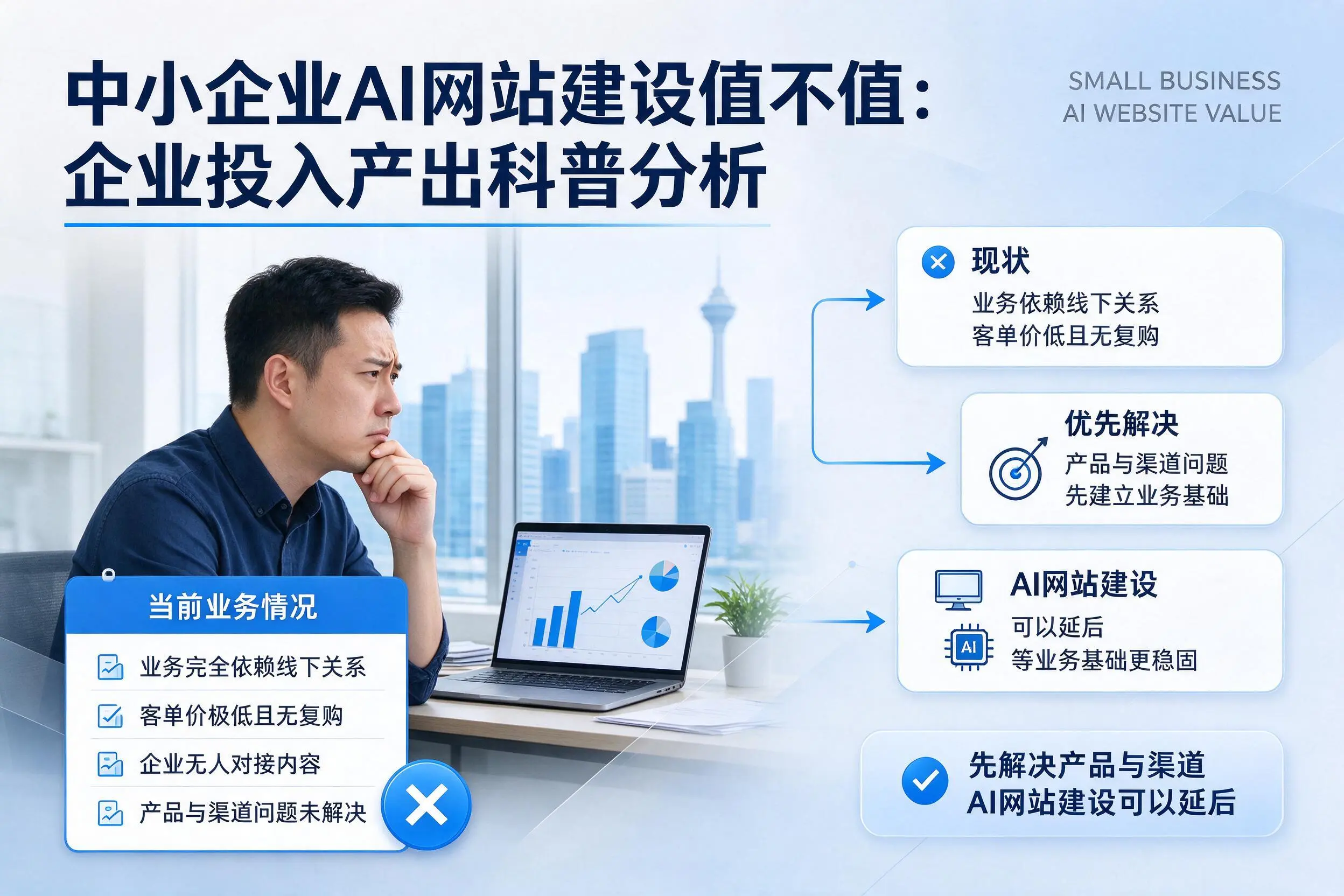 中小企业AI网站建设值不值:七台河企业投入产出科普分析