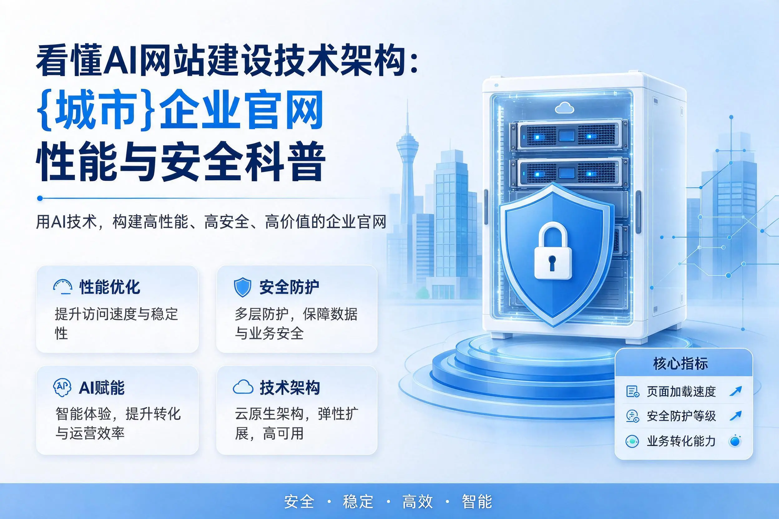 看懂AI网站建设技术架构:七台河企业官网性能与安全科普