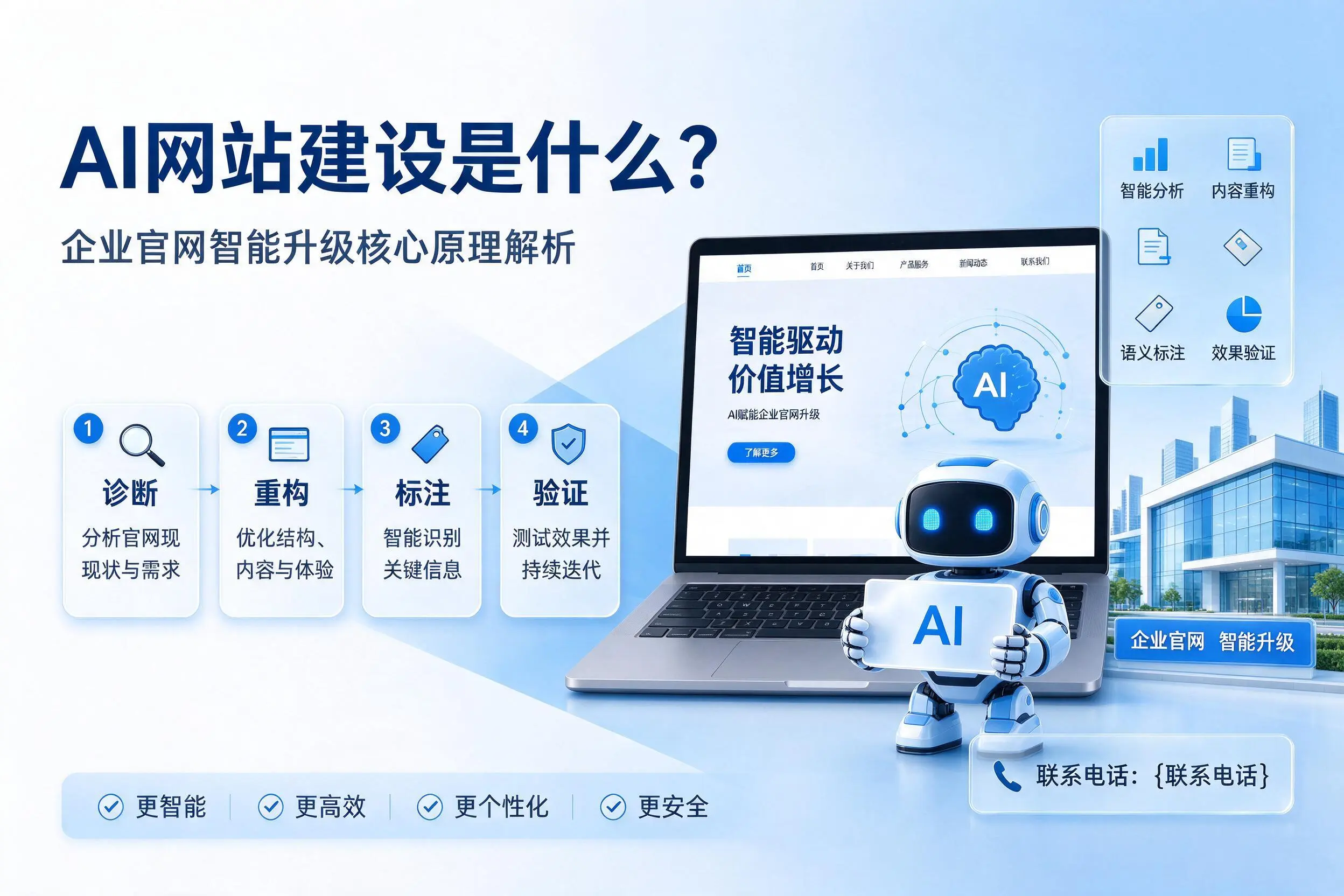 AI网站建设是什么？七台河企业官网智能升级核心原理解析
