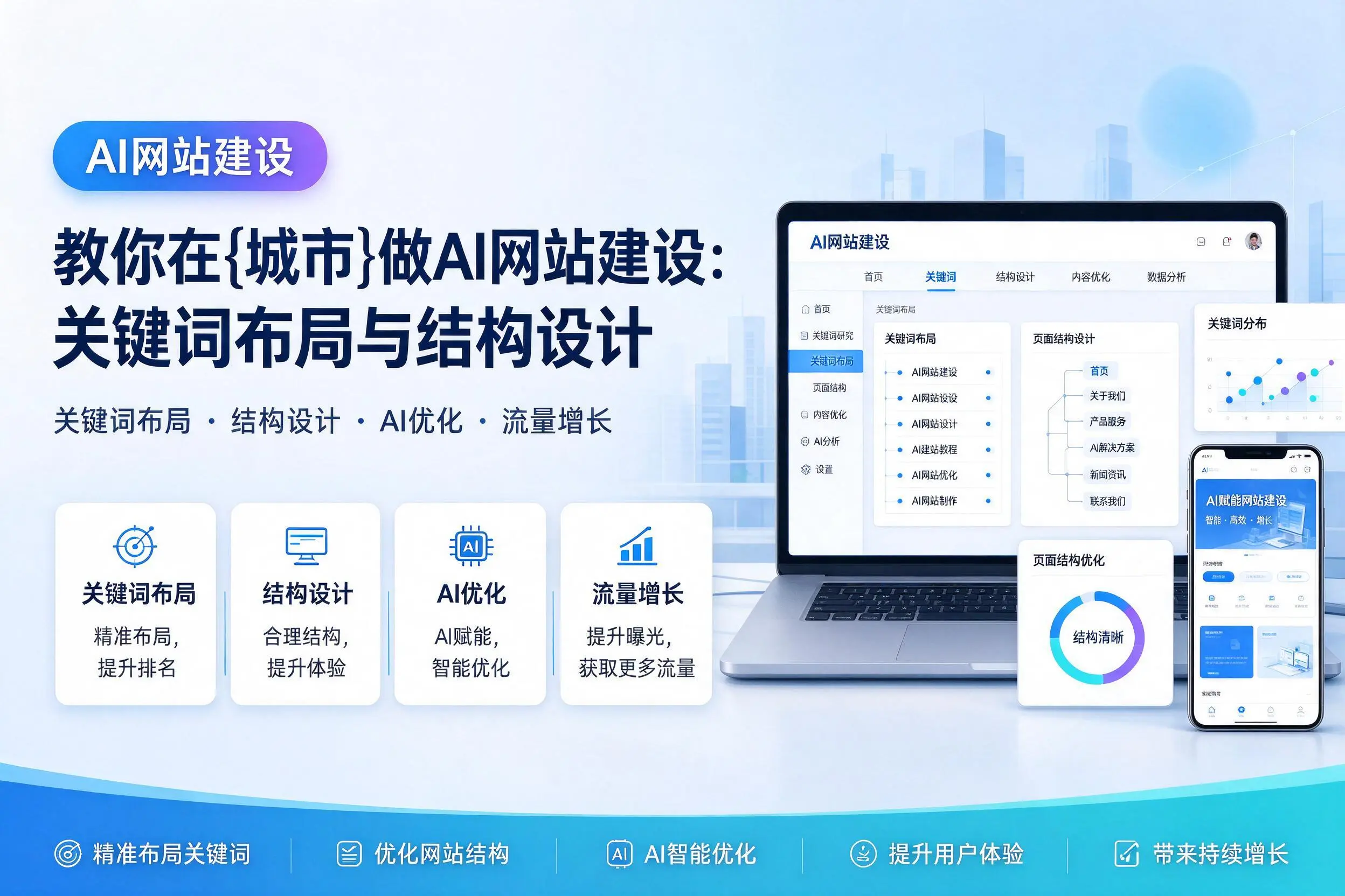 教你在七台河做AI网站建设：关键词布局与结构设计