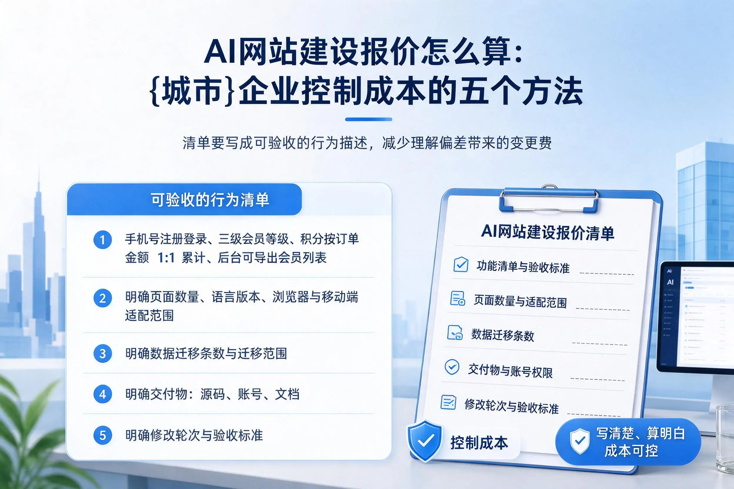 AI网站建设报价怎么算：七台河企业控制成本的五个方法